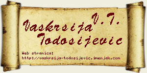 Vaskrsija Todosijević vizit kartica